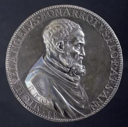 Obverse of medal of Michelangelo Buonarroti at the age of 88